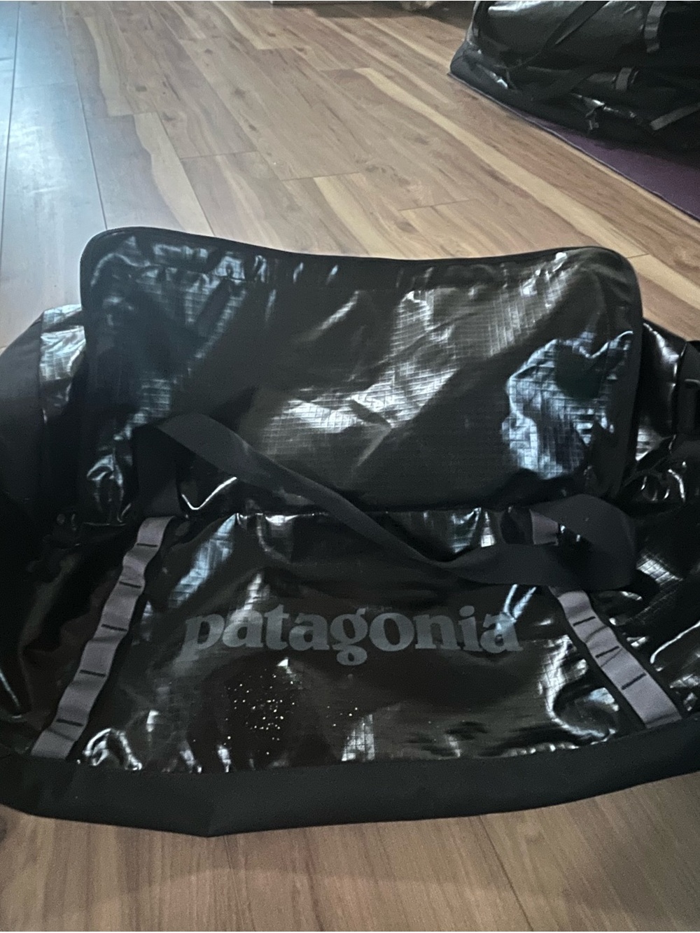 Patagonia Black Travel Duffel with White Logo - Picture 10 of 12